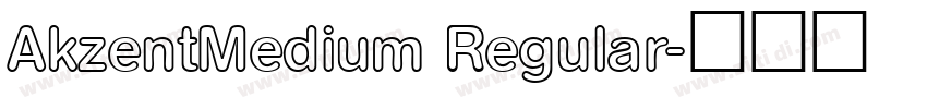 AkzentMedium Regular字体转换